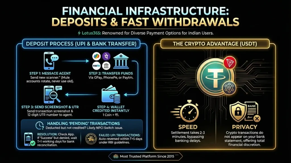 Financial Infrastructure Deposits & Fast Withdrawals​